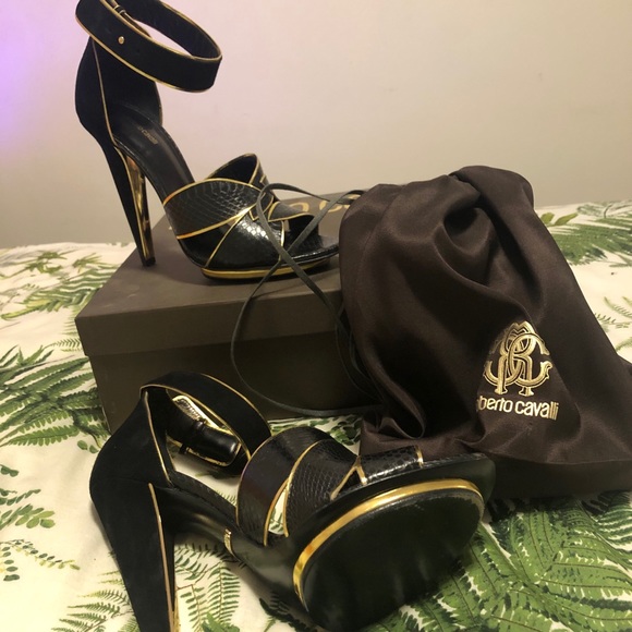 Roberto Cavalli Open-Toe Formal Heels - Picture 2 of 4